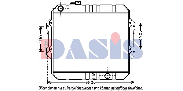 AKS DASIS Радиатор, охлаждение двигателя 210167N